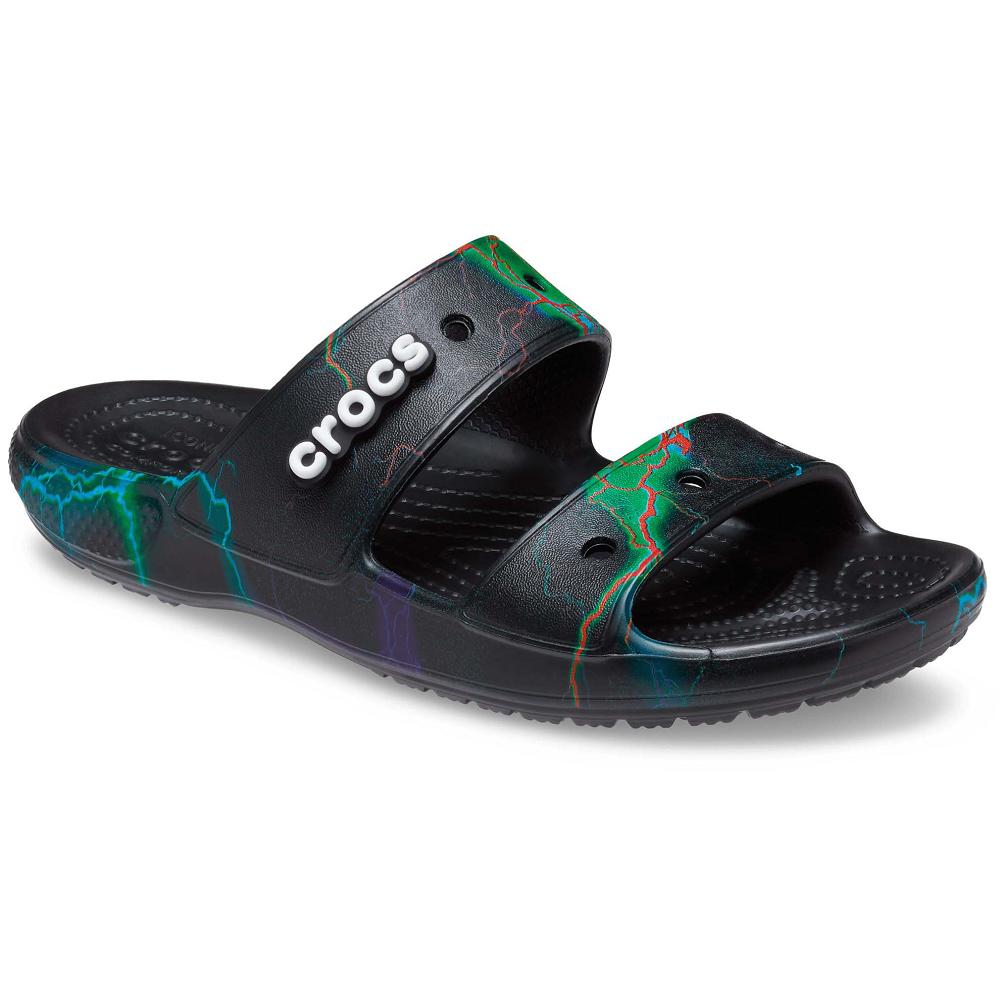 Black Men's Crocs Classic Out of this World Sandals | NZ 1238HAPK